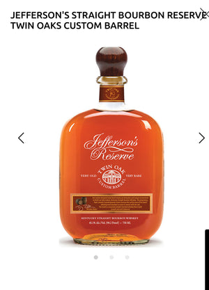 Jefferson's Straight Bourbon Reserve Twin Oak Custom Barrel 90.2