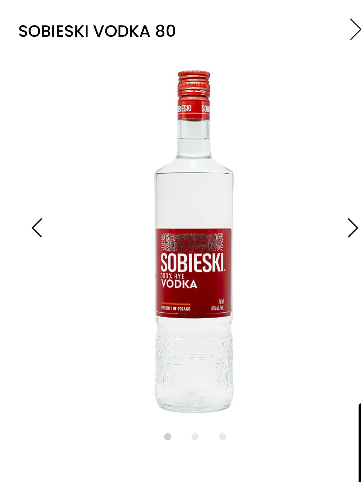 Sobieski Vodka 80