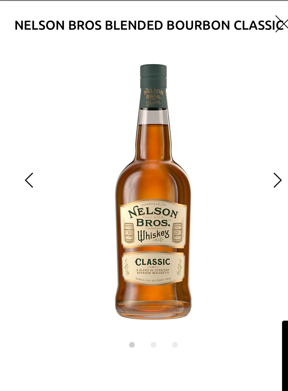 Nelson Bros Blended Bourbon Classic 93.3