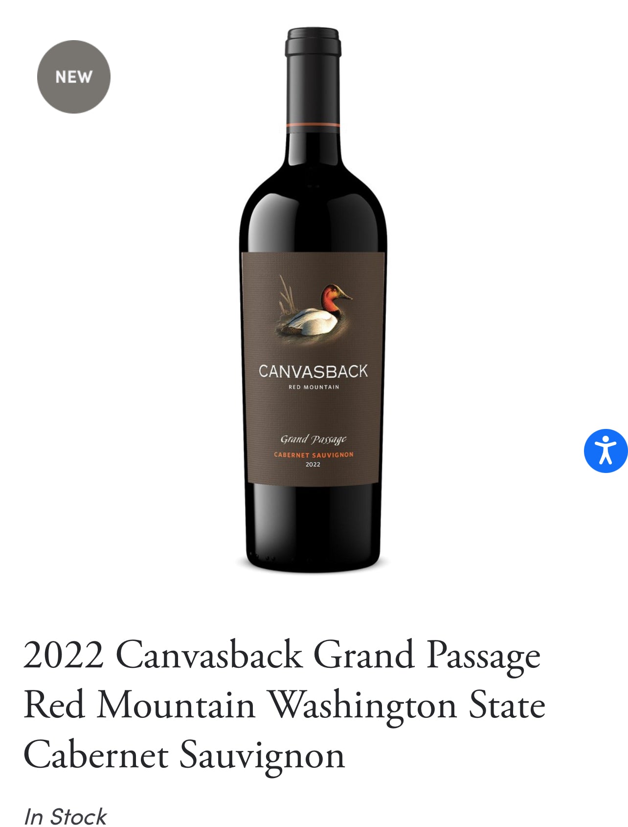 2022 Canvasback Grand Passage Red Mountain Washington State Cabernet Sauvignon
