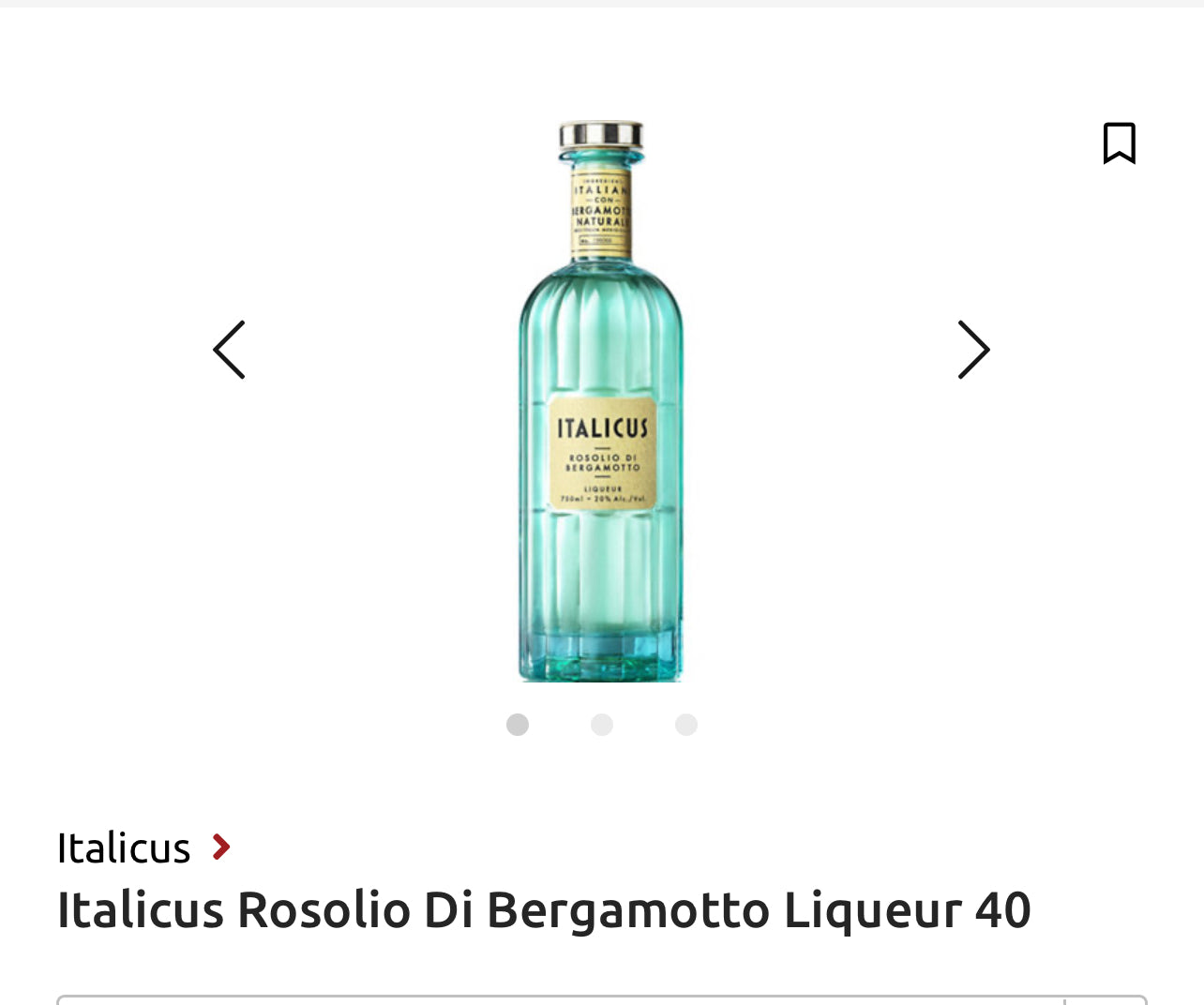 Italicus Rosolio Di Bergamotto Liqueur 40