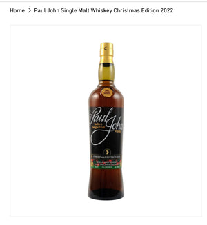 Paul John Single Malt Whisky Christmas Edition 2022 92