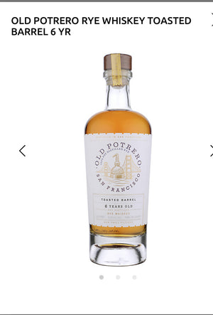 Old Potrero Rye Whiskey Toasted Barrel 6 Yr 102.4