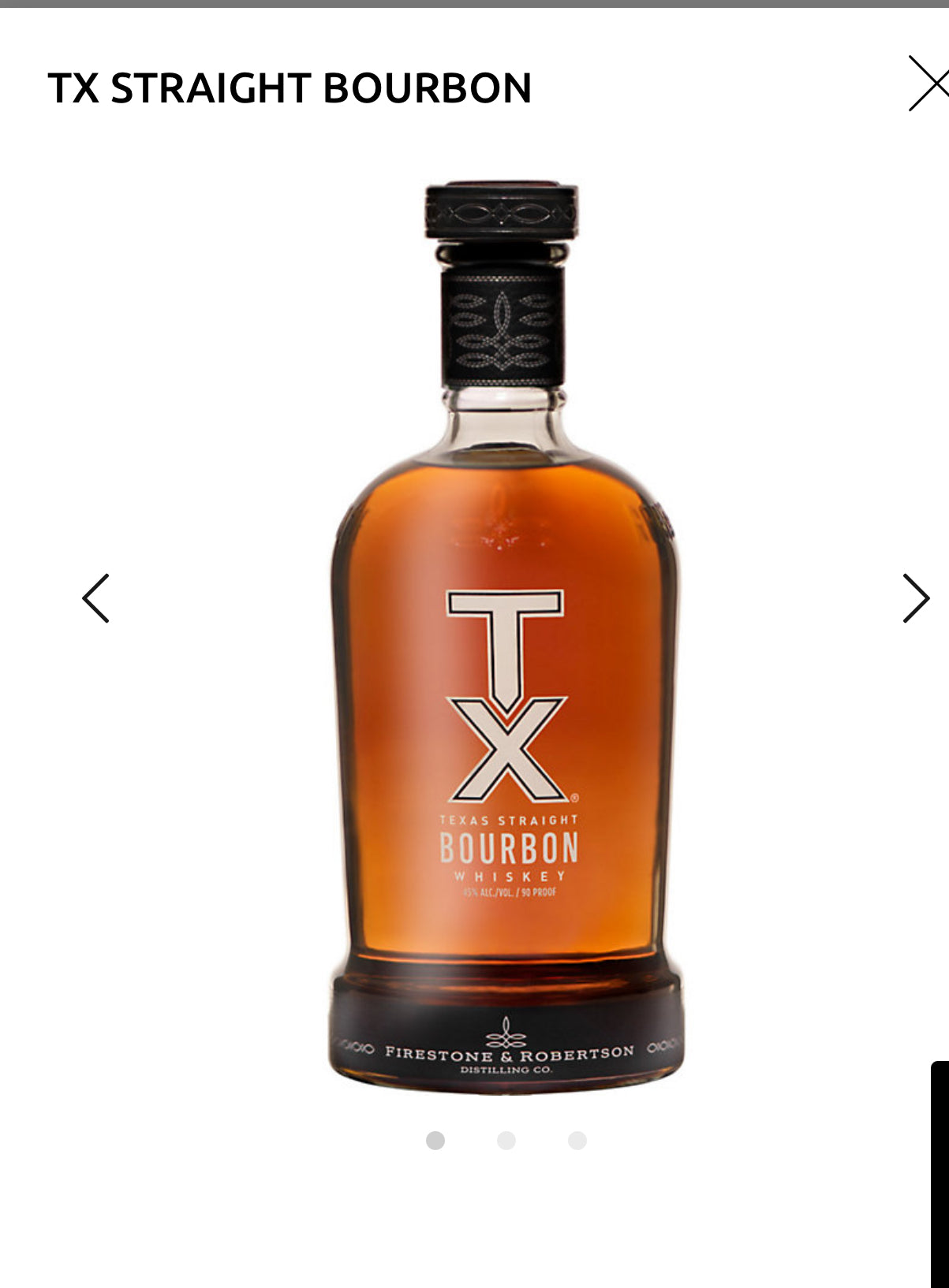 Tx Straight Bourbon 90