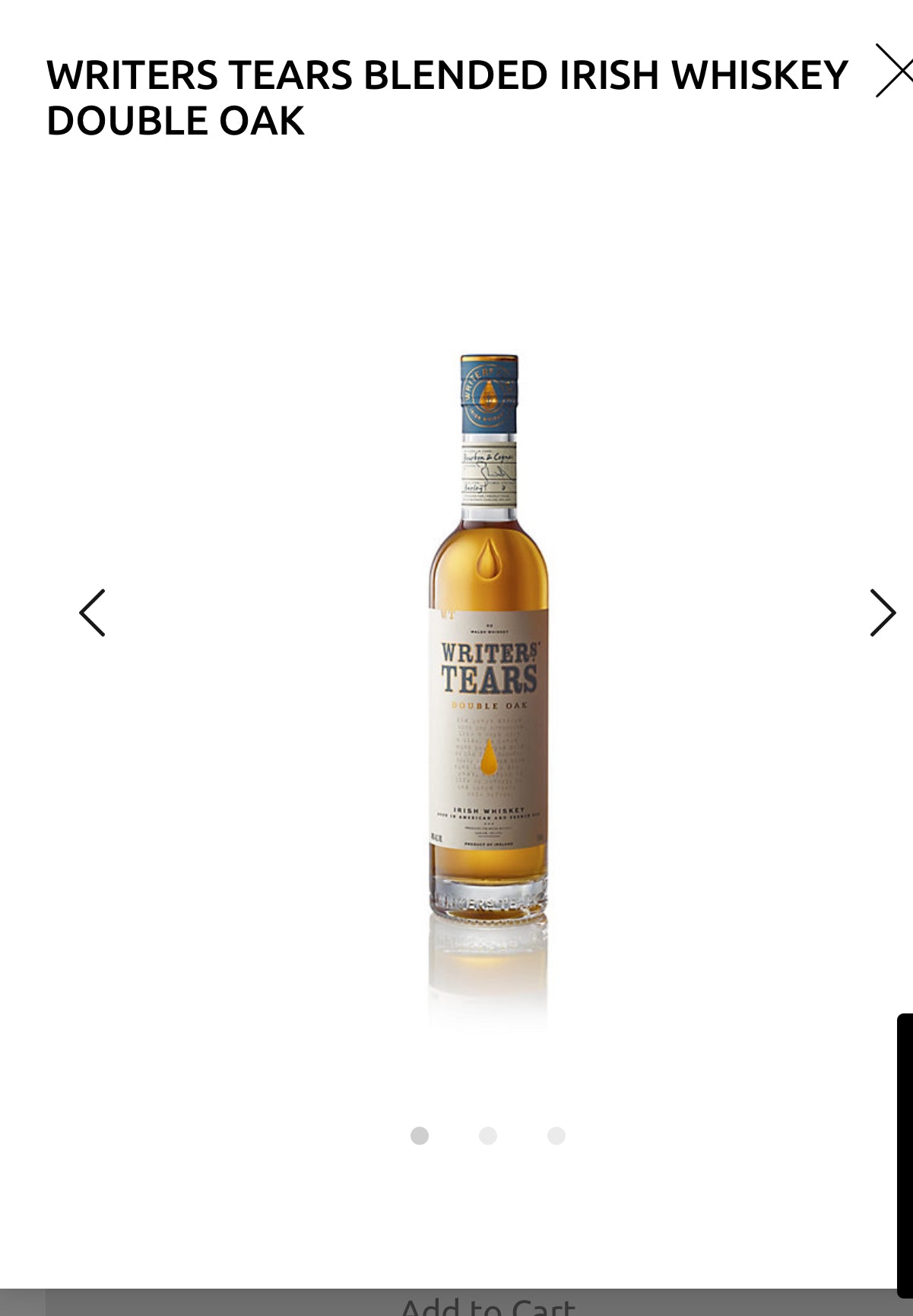 Writers Tears Blended Irish Whiskey Double Oak 92