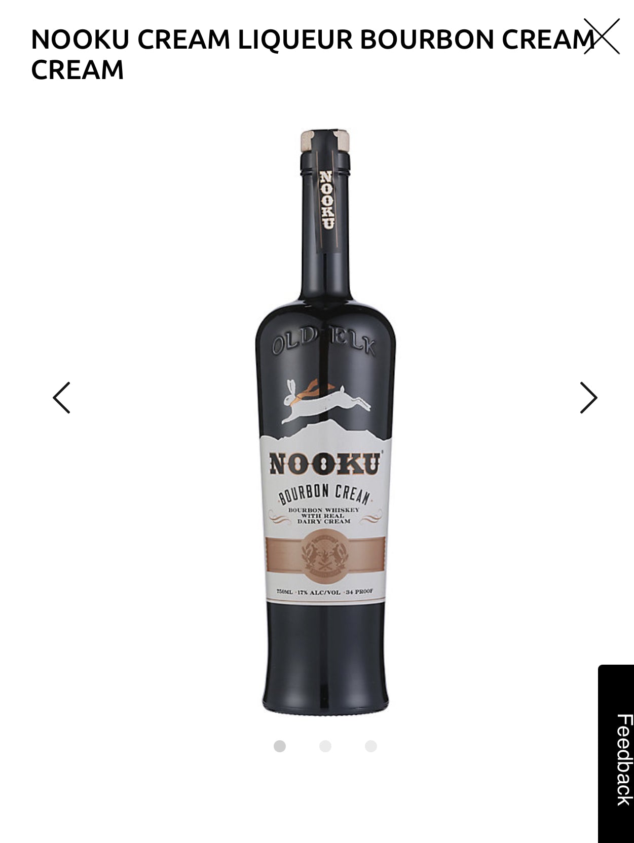 Nooku Bourbon Cream Liqueur 34