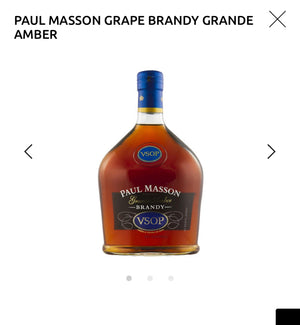 PAUL MASSON GRAPE BRANDY GRANDE AMBER