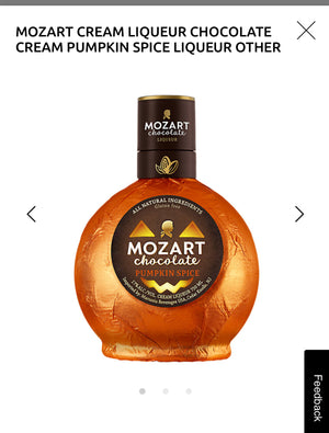 Mozart Chocolate Cream Pumpkin Spice Liqueur 750 ml