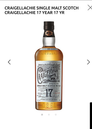 Craigellachie Single Malt Scotch Craigellachie 17 Year 17 Yr 92