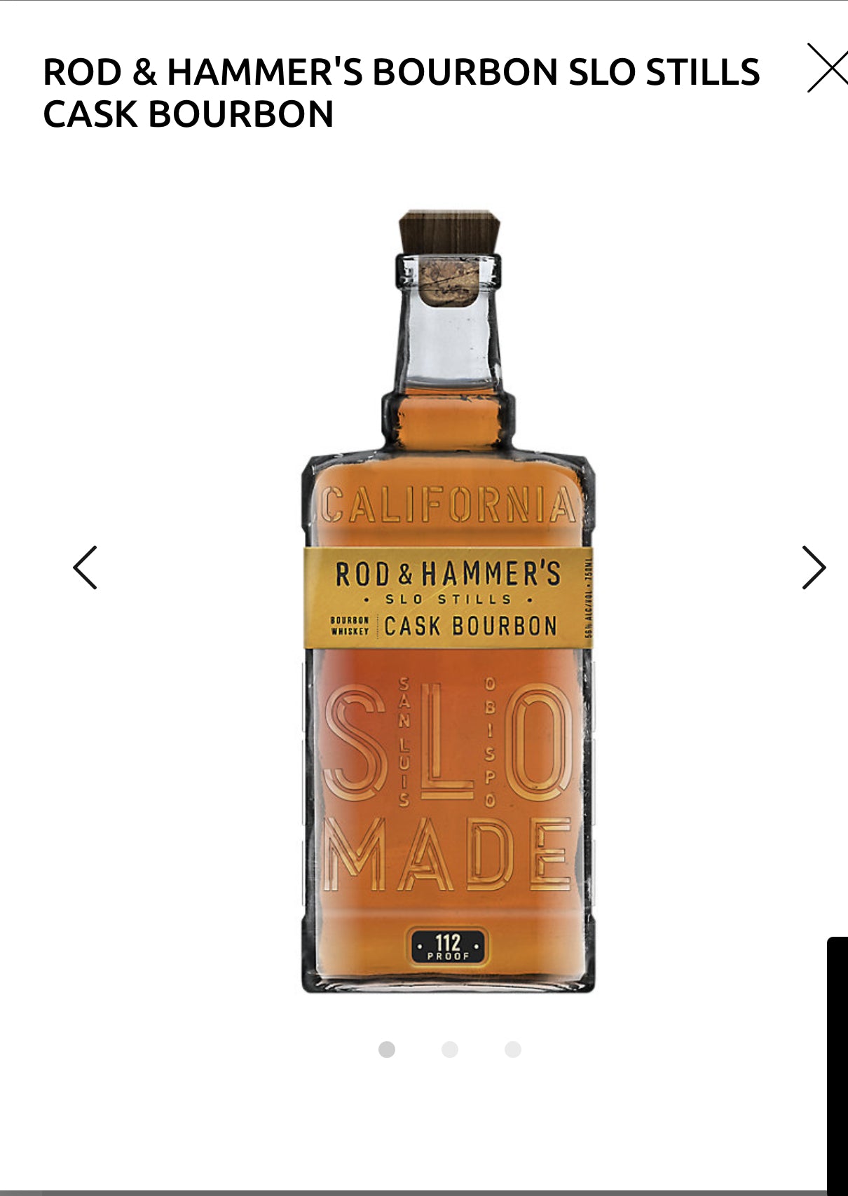 Rod & Hammer's Bourbon Slo Stills Cask Bourbon 112