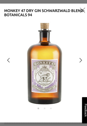 Monkey 47 Dry Gin Schwarzwald 94 1L