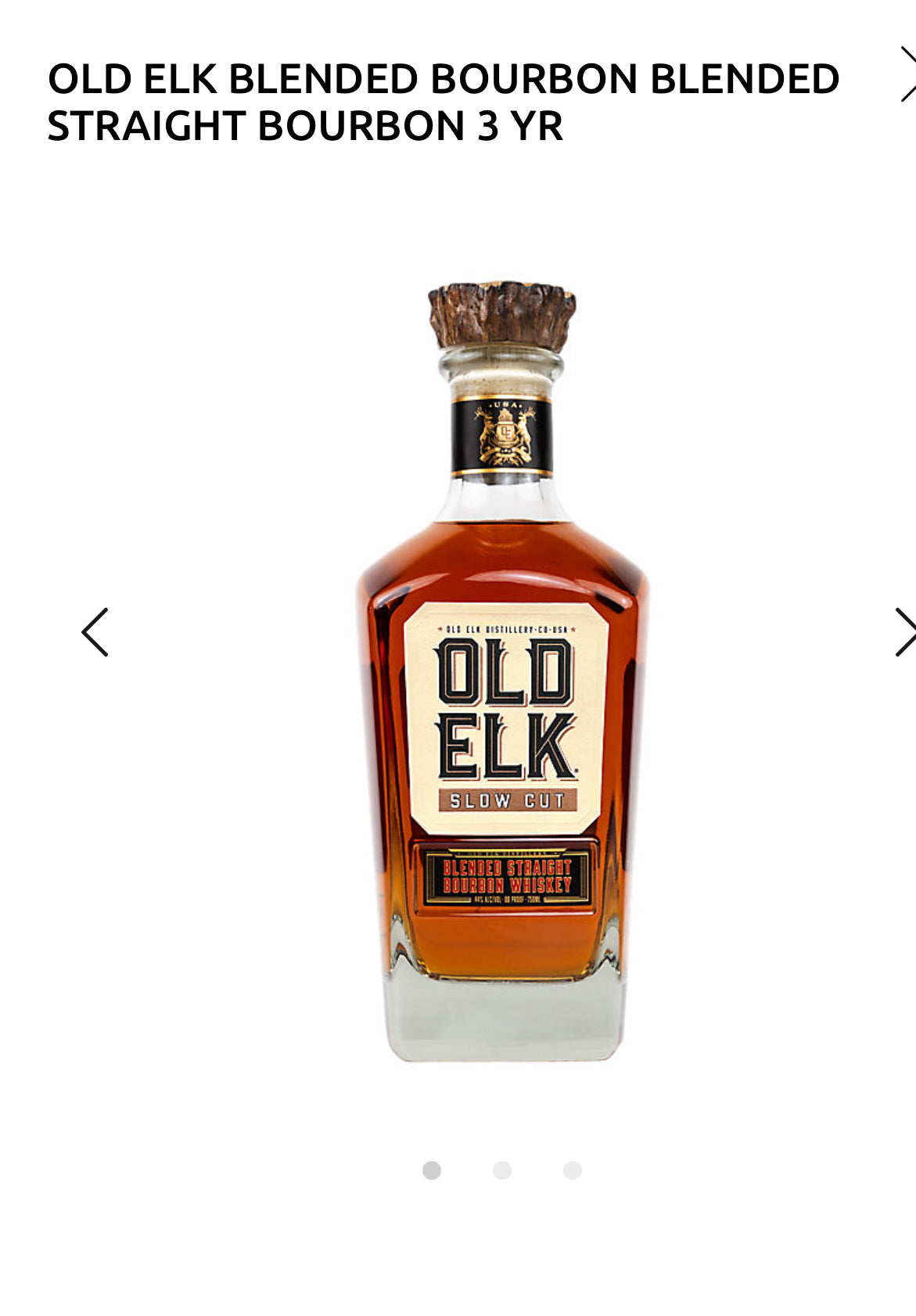 Old Elk Blended Straight Bourbon 88