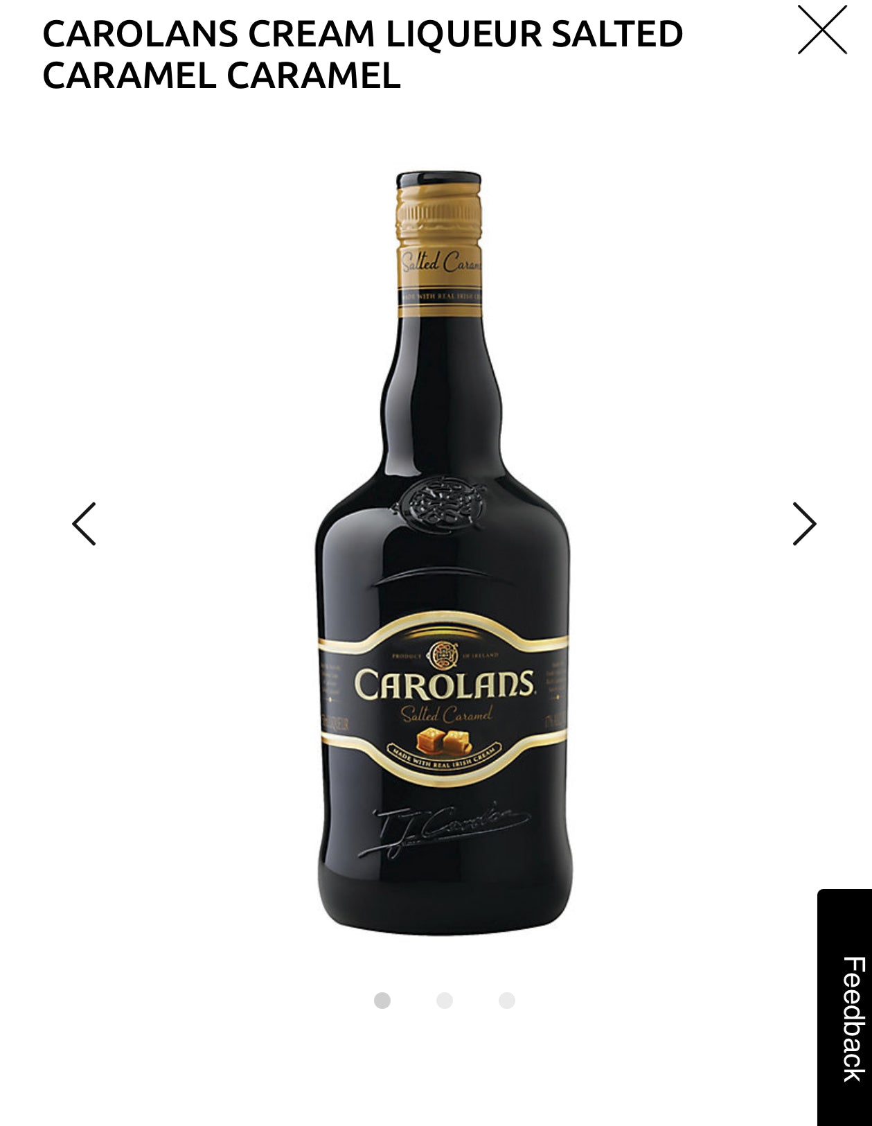 Carolans Salted Caramel Cream Liqueur 34