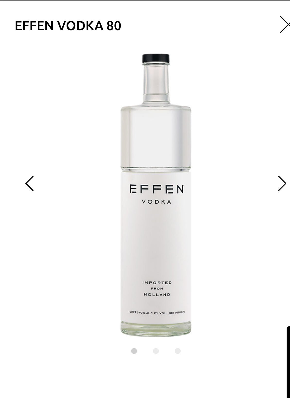Effen Vodka 80 1L