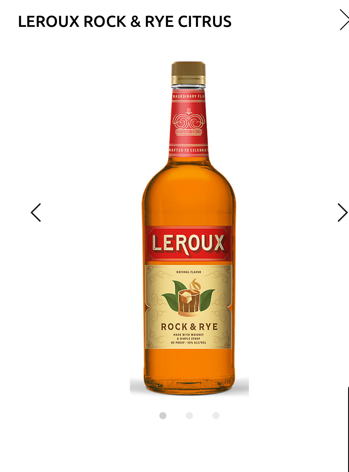 Leroux Rock & Rye 60