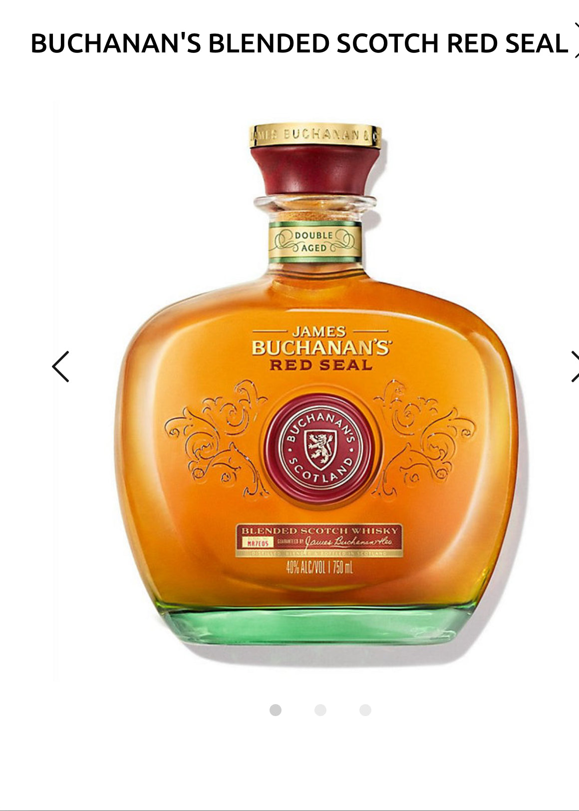 Buchanan's Blended Scotch Red Seal 80