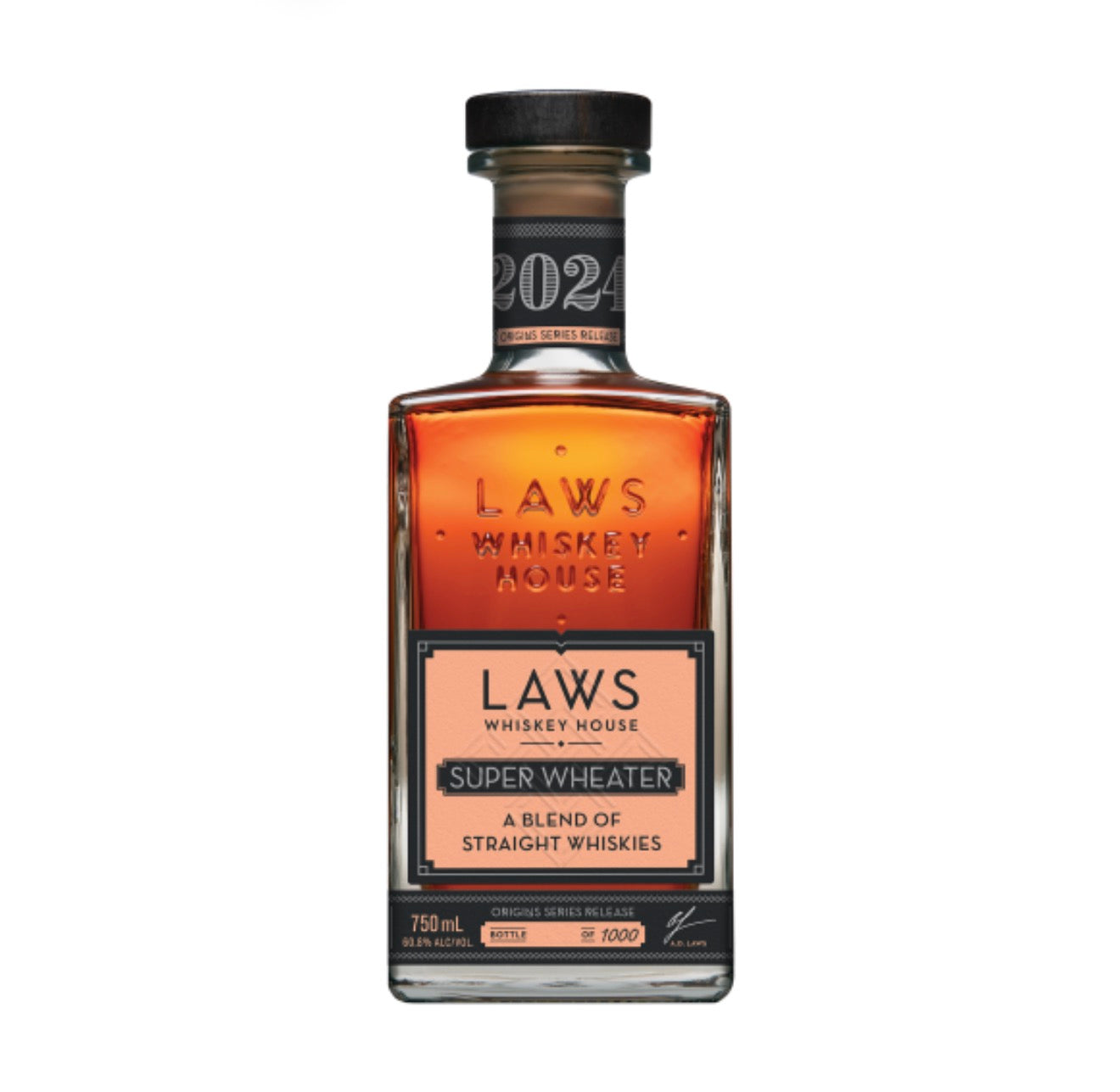 Laws Whiskey Straight Super Wheater 750ML