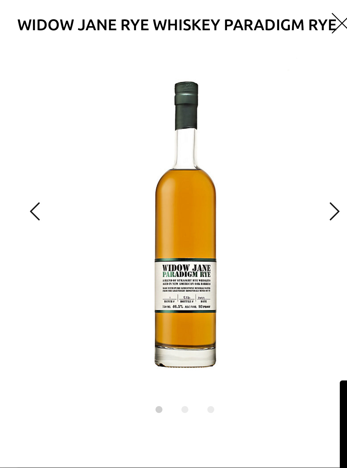 Widow Jane Rye Whiskey Paradigm 93