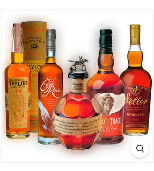 Blanton's Original, Eagle Rare, Weller Antique 107, Buffalo Trace, and EH Taylor Small Batch  Bourbon Bundle