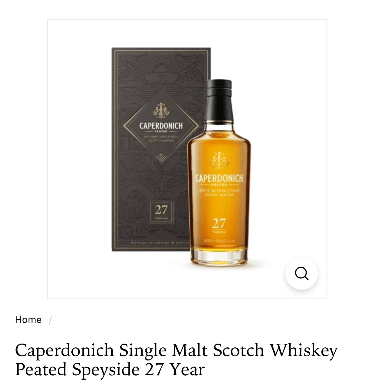 Caperdonich Single Malt Scotch Speyside 27 Yr 98.4