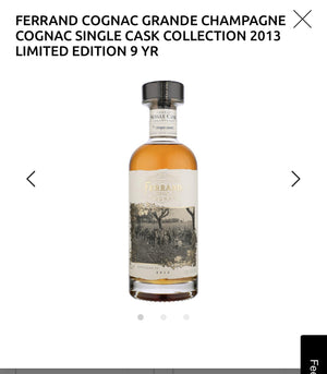 FERRAND COGNAC GRANDE CHAMPAGNE COGNAC SINGLE CASK COLLECTION 2013 LIMITED EDITION 9 YR