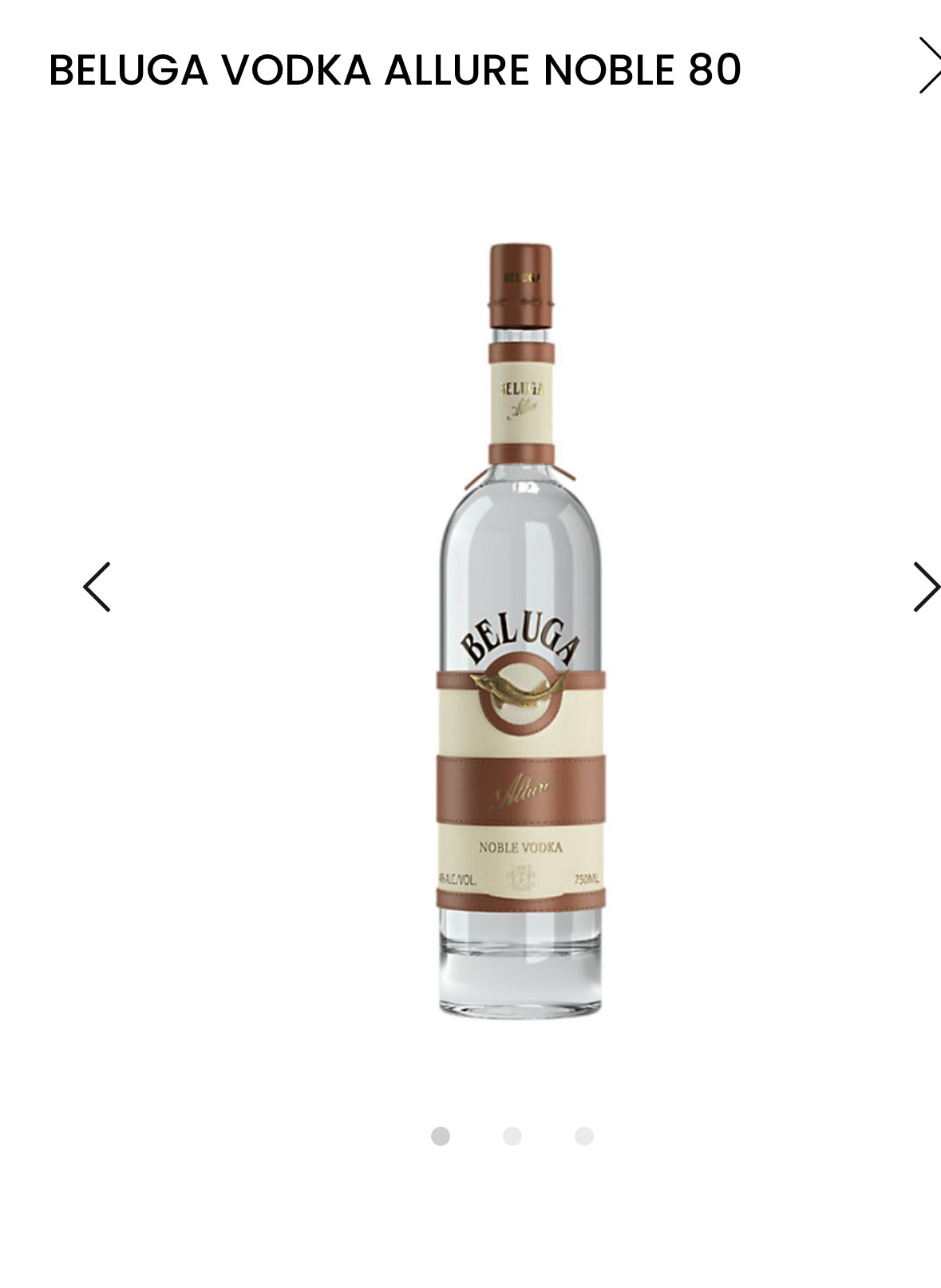 Beluga Vodka Allure Noble 80