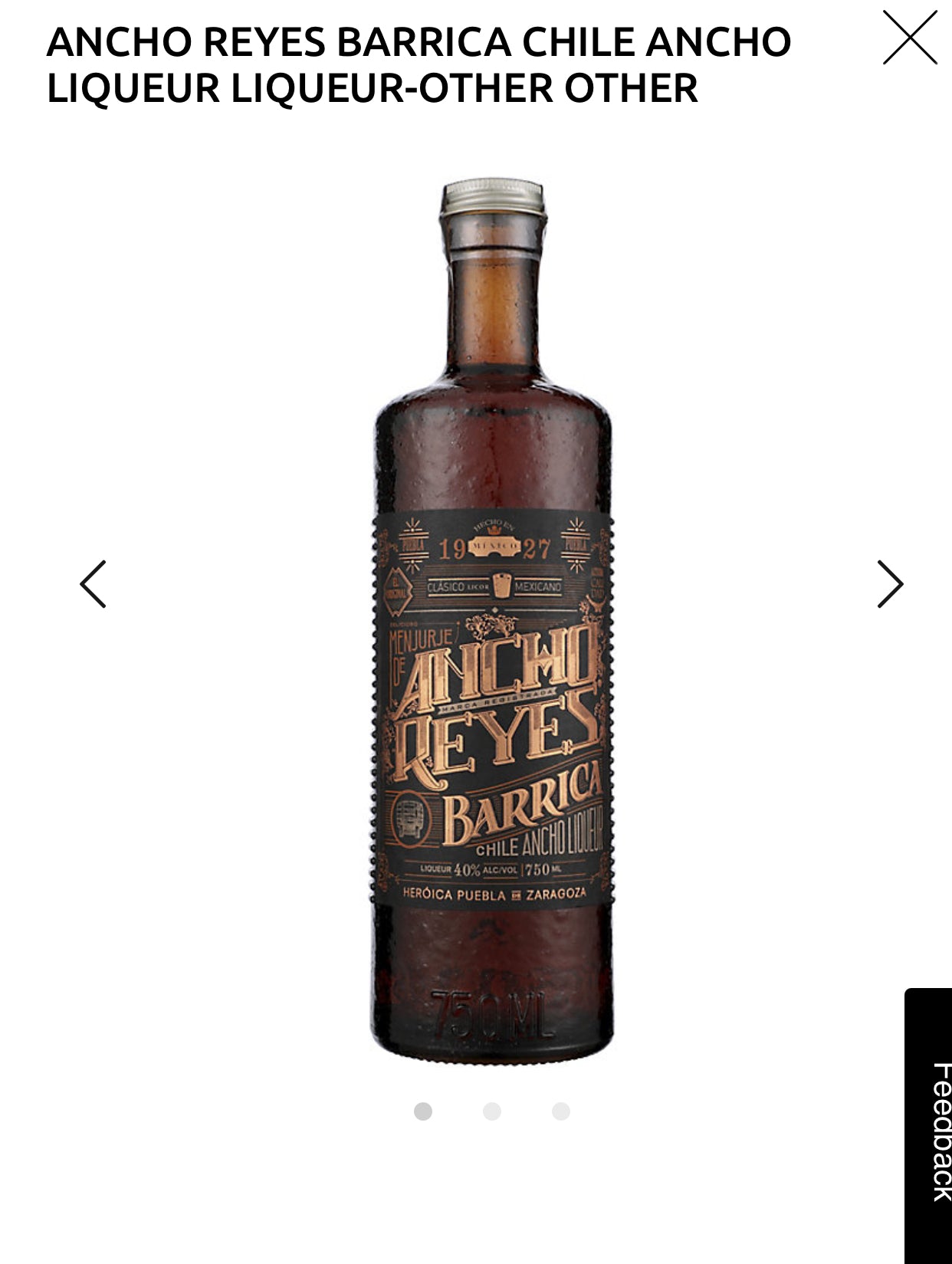 Ancho Reyes Barrica Licor De Chile Ancho 80