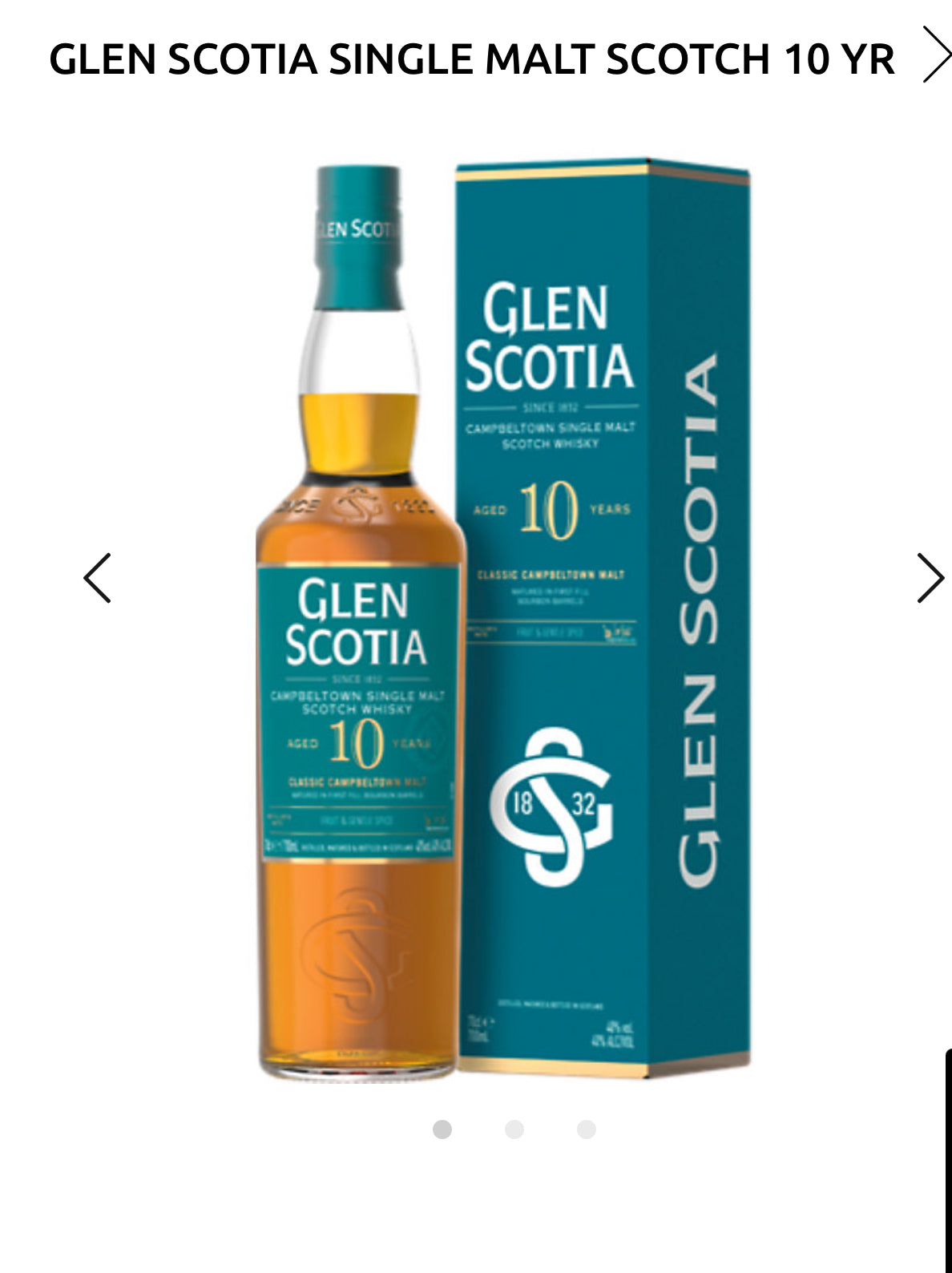 Glen Scotia Single Malt Scotch 10 Yr 80