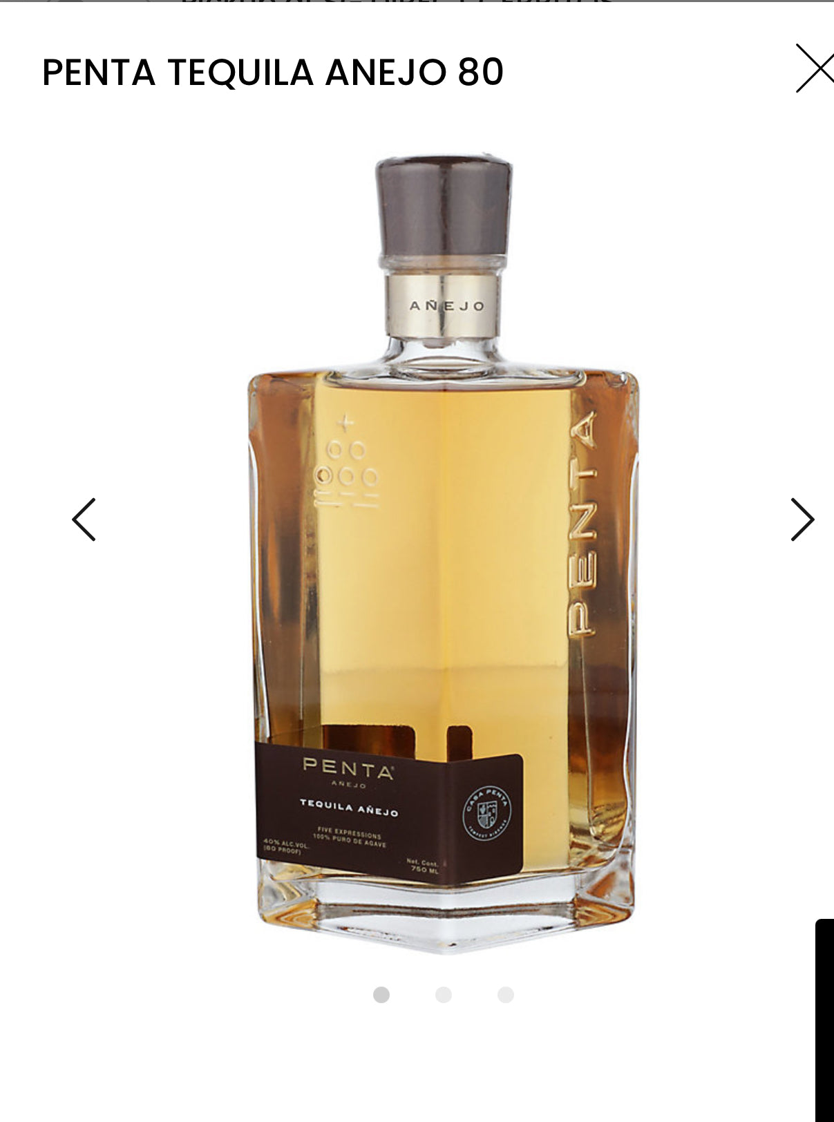 Penta Tequila Anejo 80