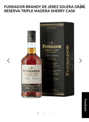 Fundador Brandy De Jerez Solera Gran Reserva Triple Madera Sherry Cask 80