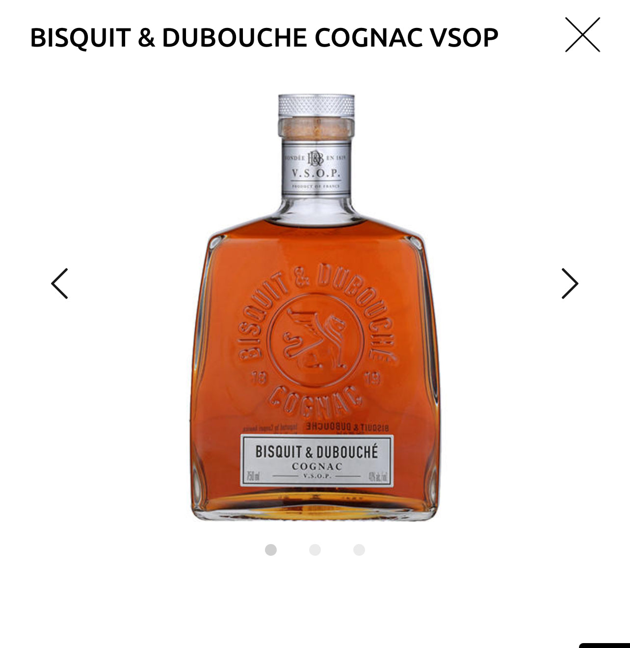BISQUIT & DUBOUCHE COGNAC VSOP