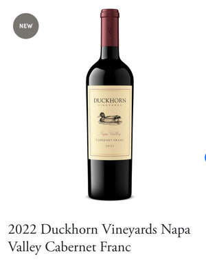 2022 Duckhorn Vineyards Napa Valley Cabernet Franc
