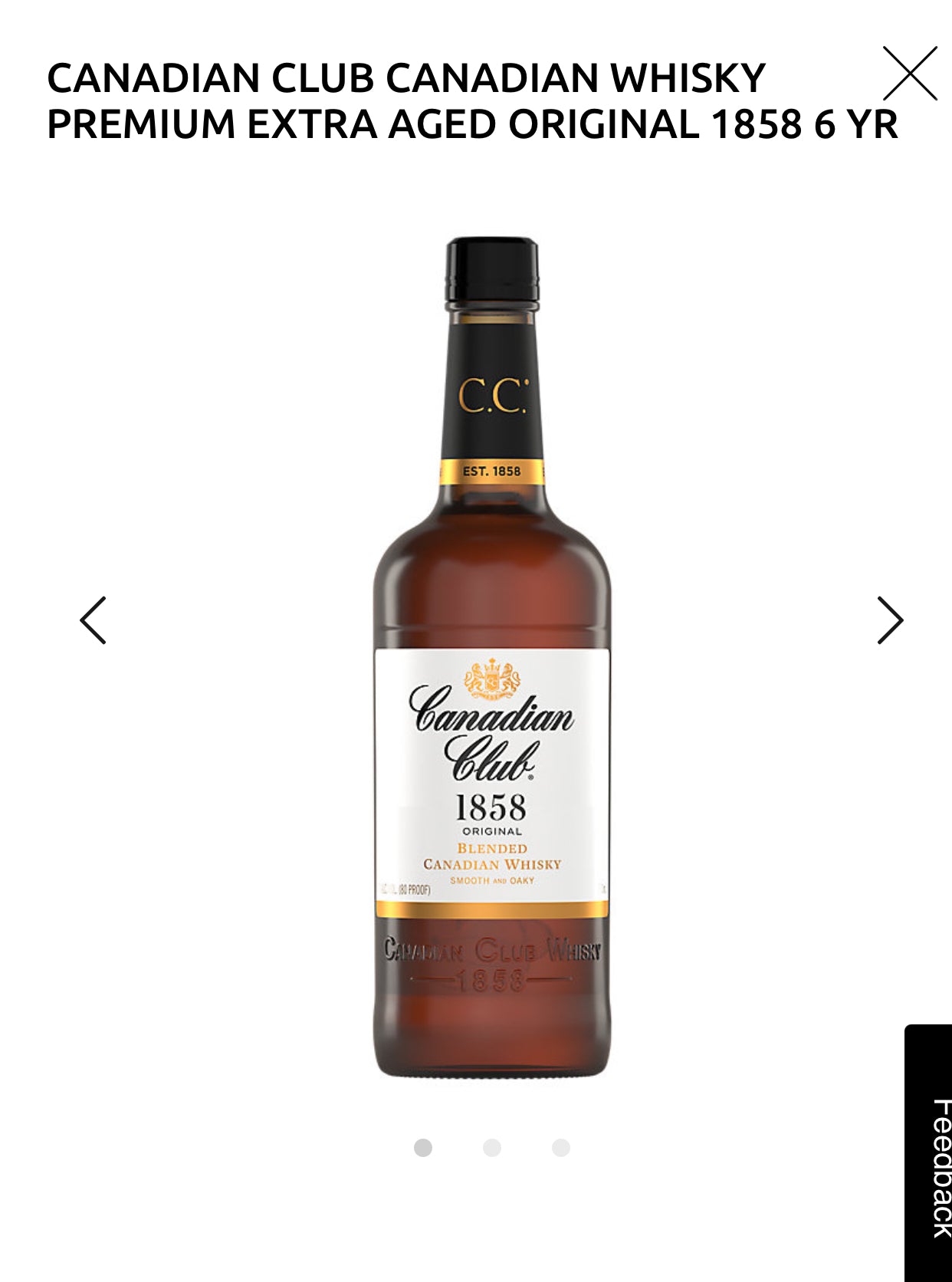 Canadian Club Canadian Whisky 80