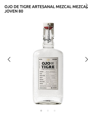 Ojo De Tigre Mezcal Artesanal Joven 1L