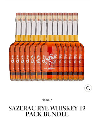 SAZERAC RYE WHISKEY 12 PACK BUNDLE