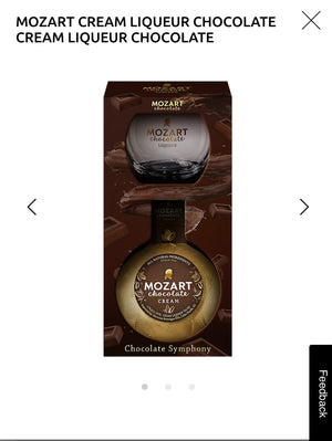 Mozart Chocolate Cream Liq 34 W/ Tumbler