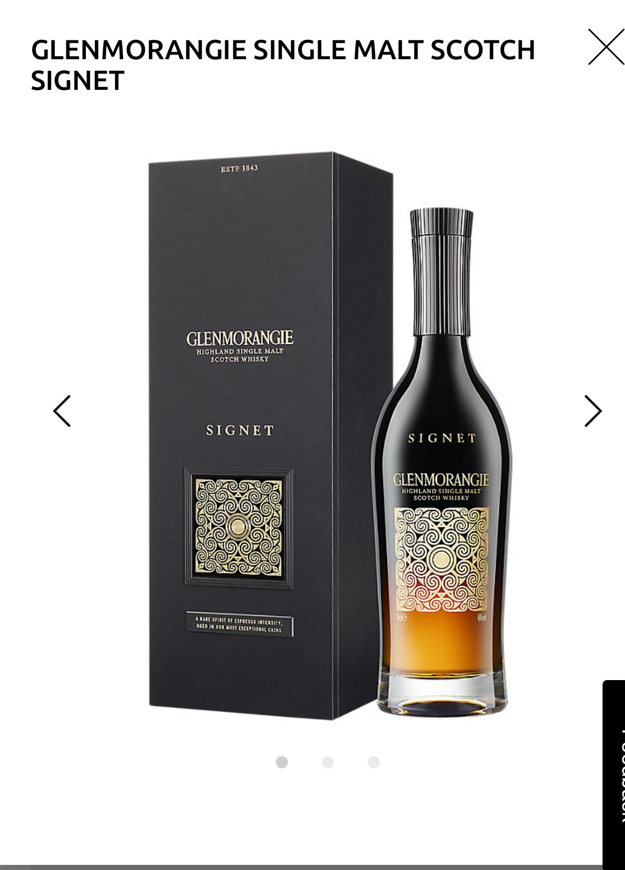 Glenmorangie Single Malt Scotch Signet 92 W/ Gift Box