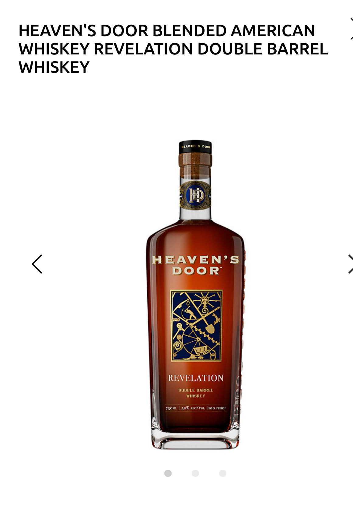 Heaven's Door Double Barrel Whiskey Revelation 100