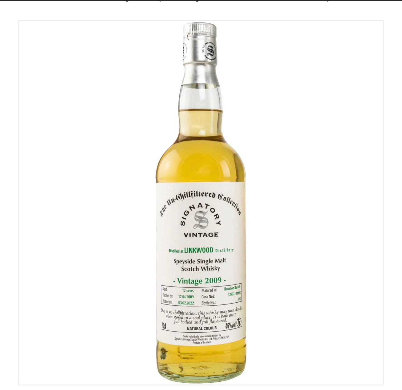 Signatory Linkwood Hogshd 12YR 6B 700ML