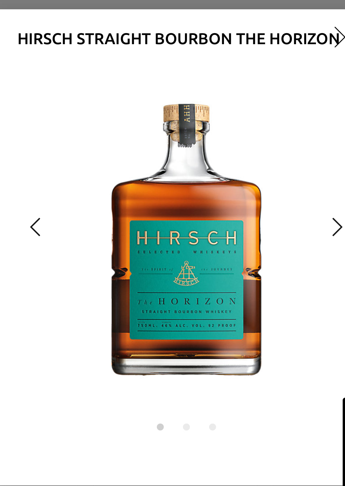 Hirsch Straight Bourbon The Horizon 92
