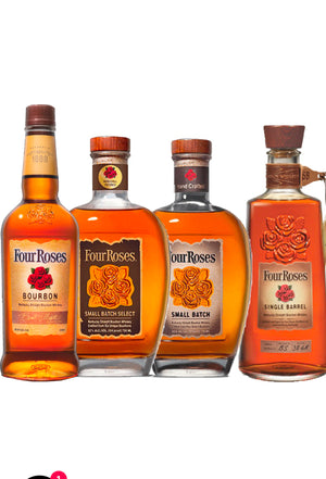 FOUR ROSES BOURBON WHISKEY COMBO (BOURBON, SMALL BATCH, SMALL BATCH SELECT, SINGLE BARREL)