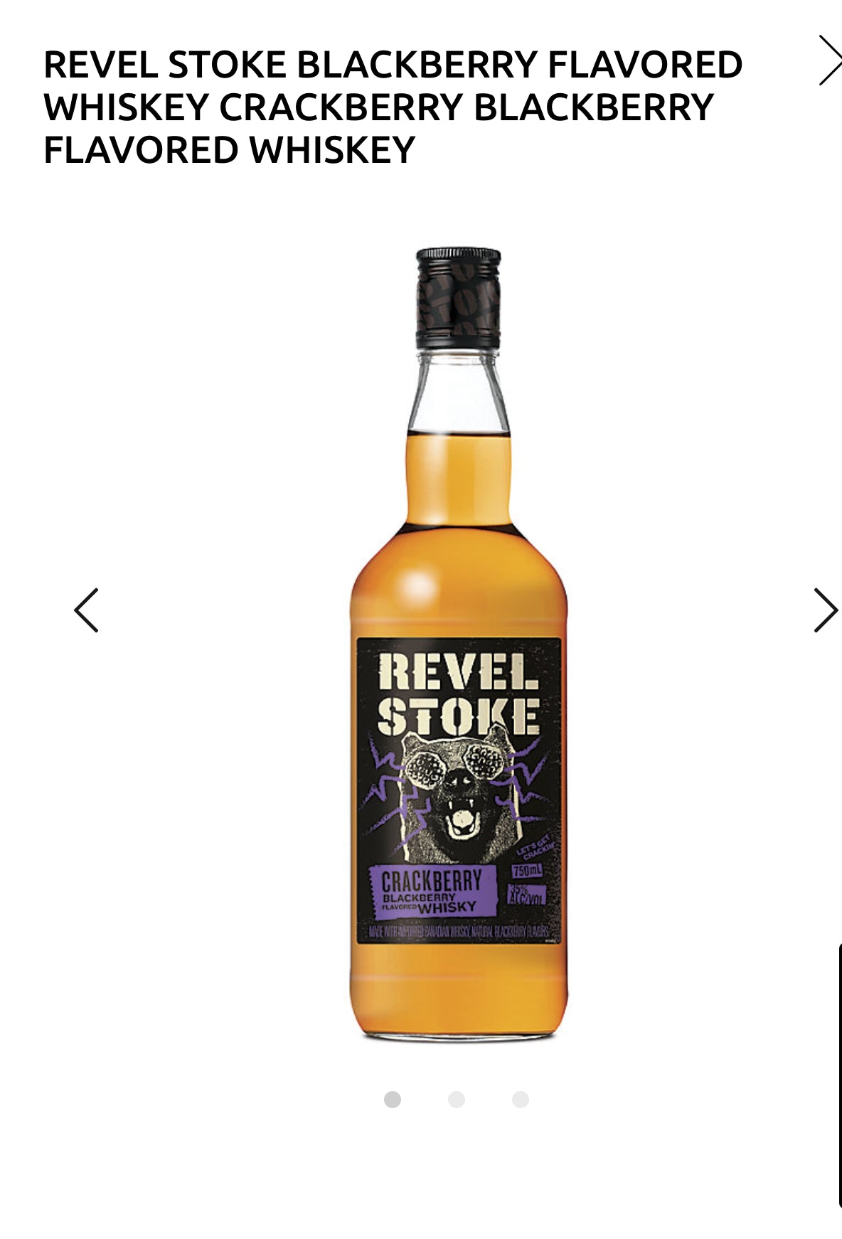 Revel Stoke Blackberry Flavored Whiskey Crackberry 70