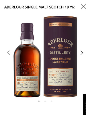 Aberlour Single Malt Scotch 18 Yr 86