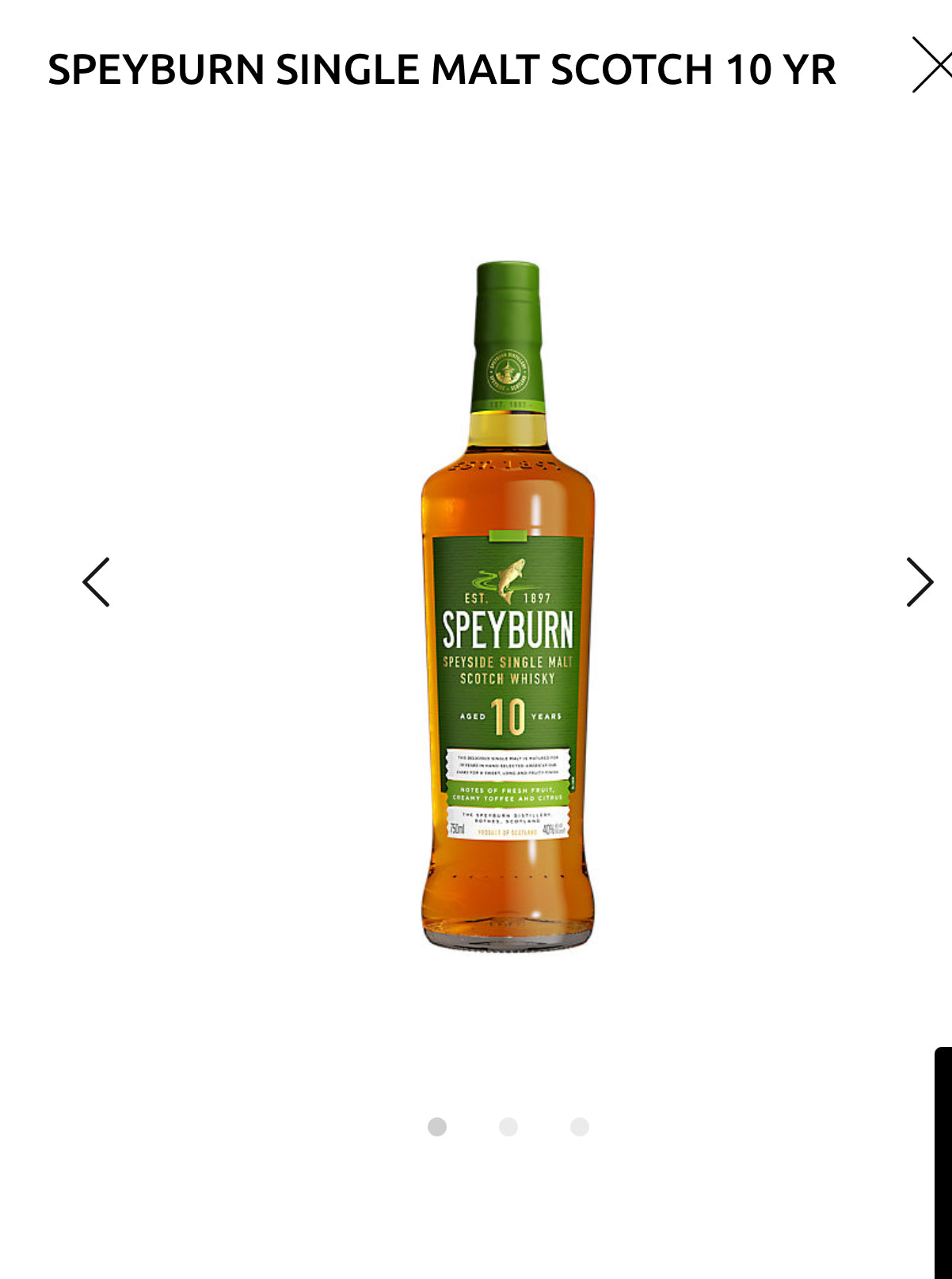 Speyburn Single Malt Scotch 10 Yr 80