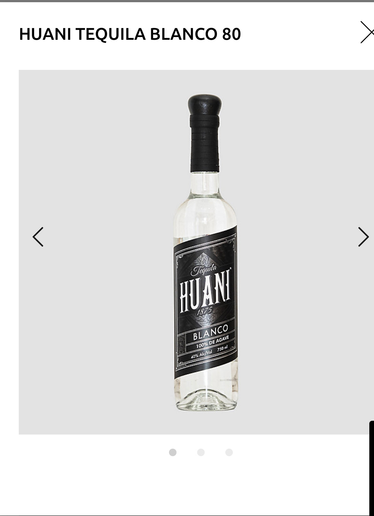 Huani Tequila Blanco 80