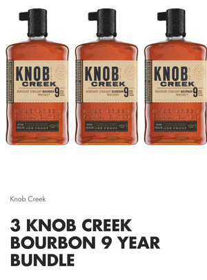 3 KNOB CREEK BOURBON 9 YEAR BUNDLE