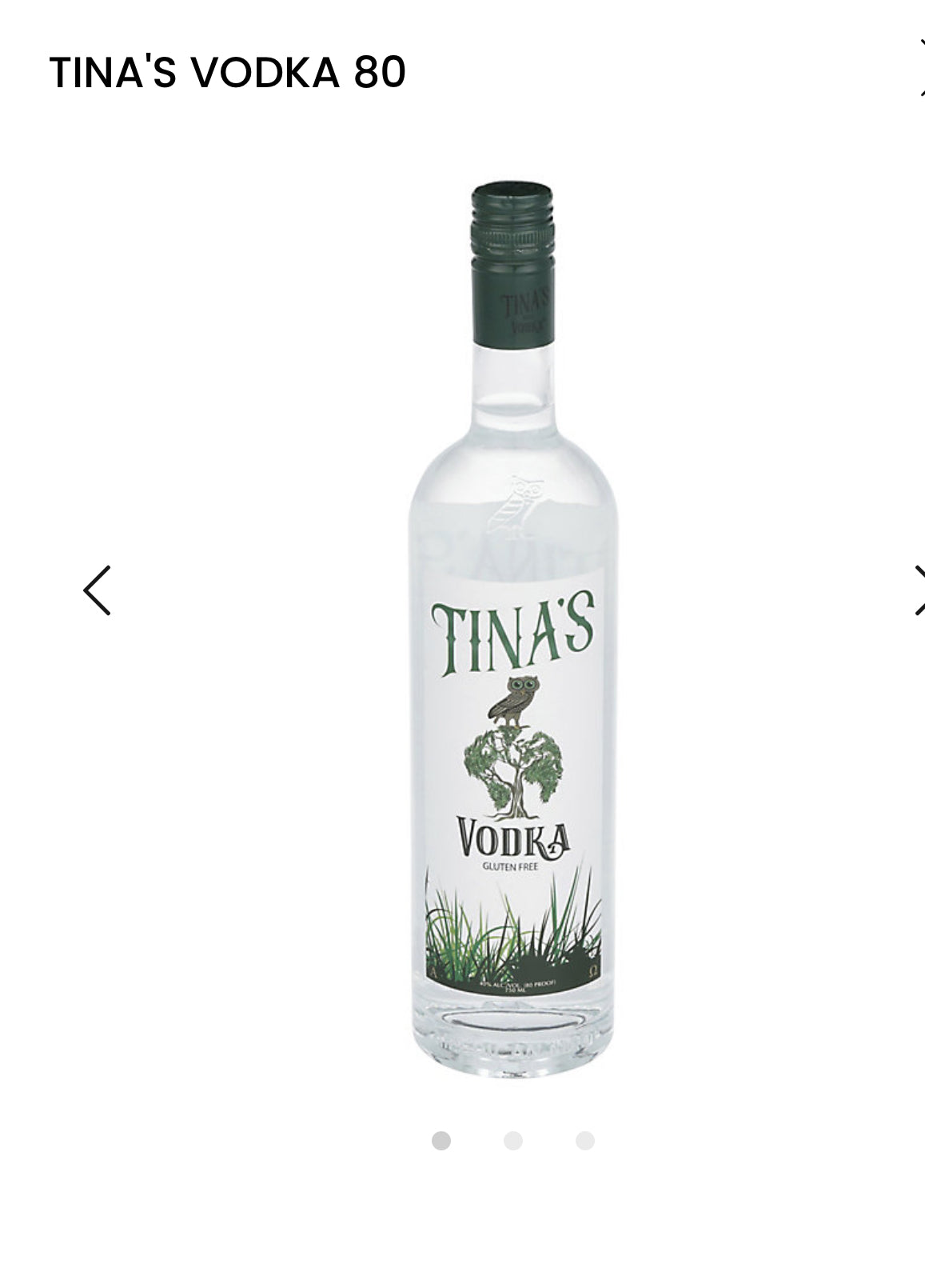 Tina's Vodka 80