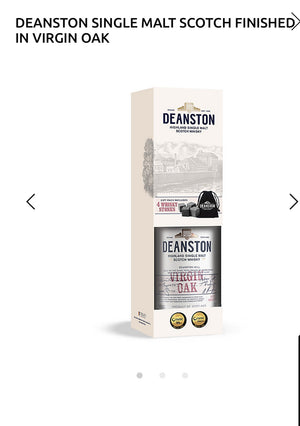 Deanston Single Malt Scotch Finished In Virgin Oak 92.6 W/ Whiskey Stone