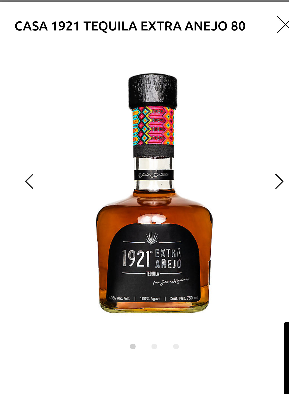 Casa 1921 Tequila Extra Anejo 80