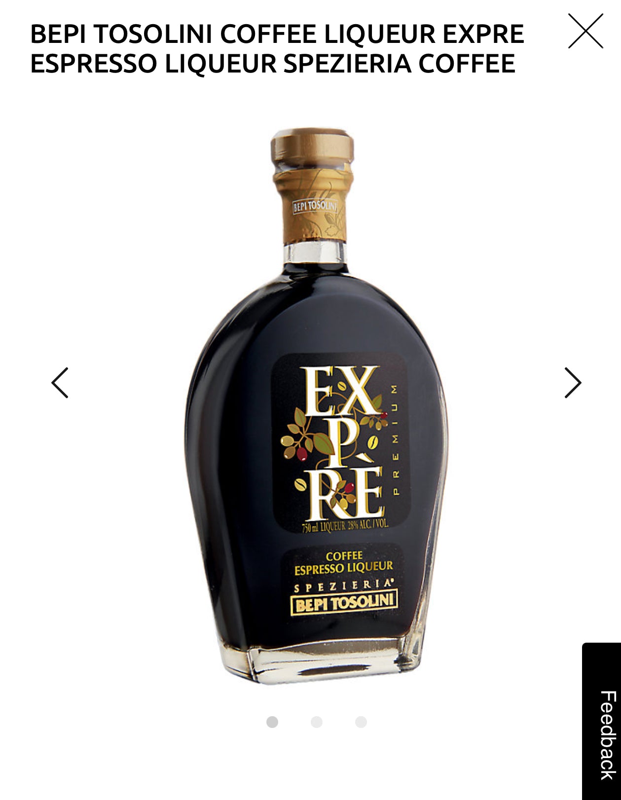 Bepi Tosolini Expre Espresso Liqueur Spezieria